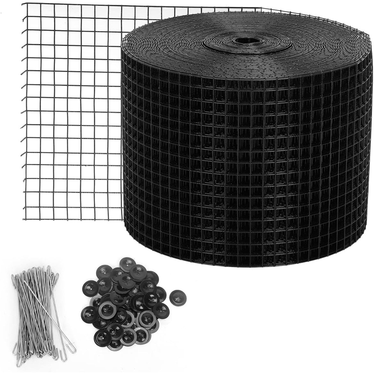 PVC-coated steel mesh clipped along the edge of a solar array
